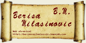 Beriša Milašinović vizit kartica